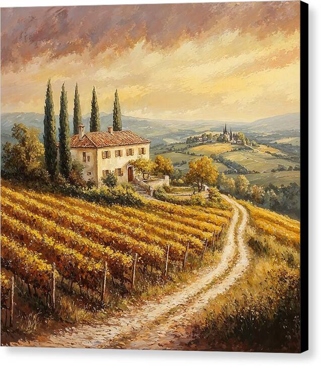 Golden Fields of Tuscany - Canvas Print