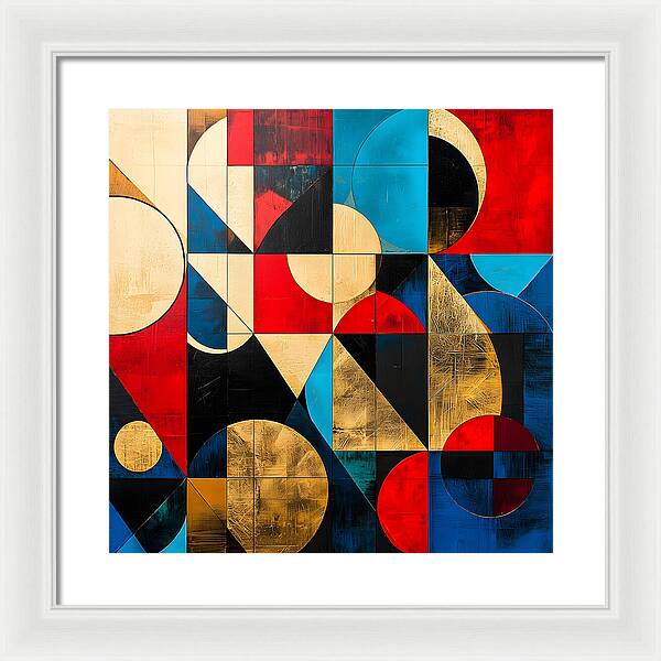 Golden Geometry - Framed Print