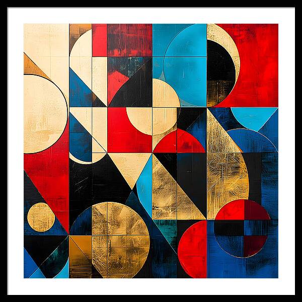 Golden Geometry - Framed Print