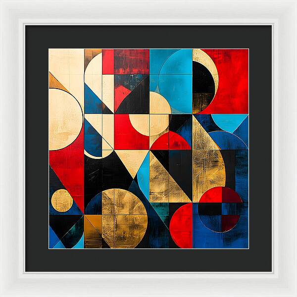 Golden Geometry - Framed Print