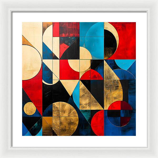 Golden Geometry - Framed Print