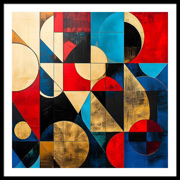 Golden Geometry - Framed Print