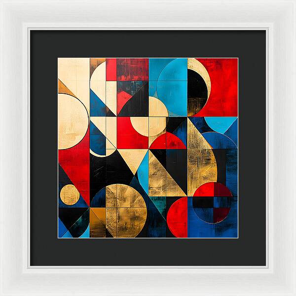 Golden Geometry - Framed Print