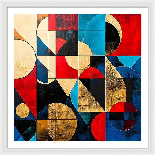 Golden Geometry - Framed Print