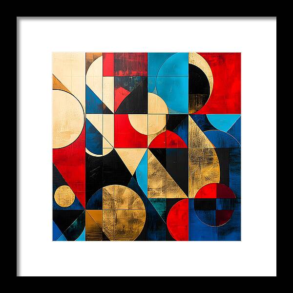 Golden Geometry - Framed Print