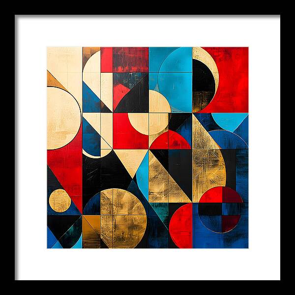 Golden Geometry - Framed Print