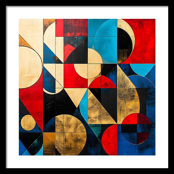 Golden Geometry - Framed Print