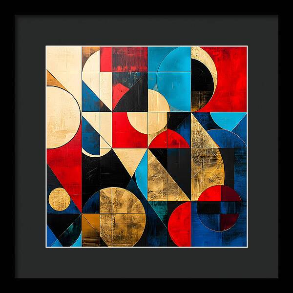 Golden Geometry - Framed Print