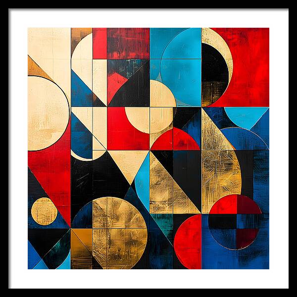 Golden Geometry - Framed Print