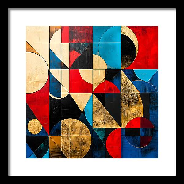 Golden Geometry - Framed Print