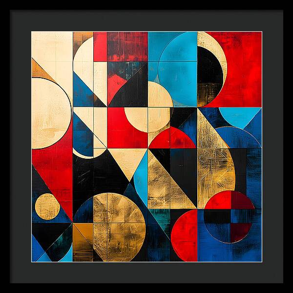 Golden Geometry - Framed Print