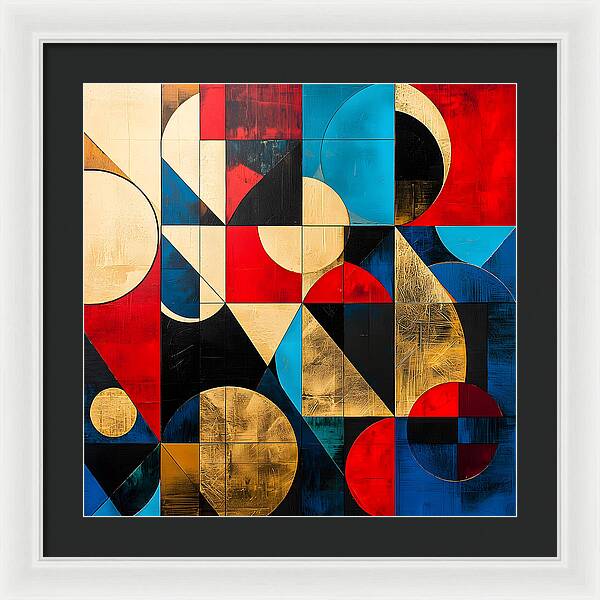 Golden Geometry - Framed Print