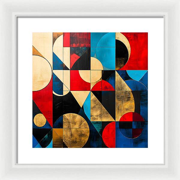 Golden Geometry - Framed Print