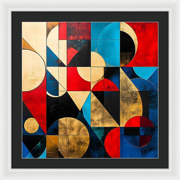 Golden Geometry - Framed Print