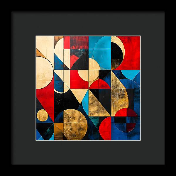 Golden Geometry - Framed Print