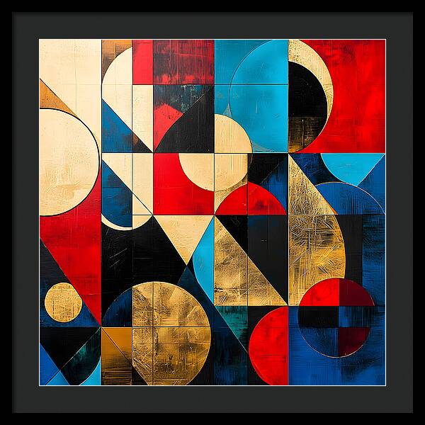 Golden Geometry - Framed Print