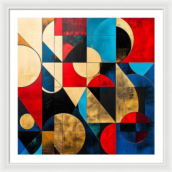 Golden Geometry - Framed Print