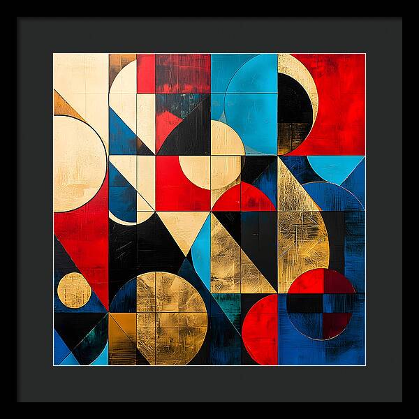 Golden Geometry - Framed Print