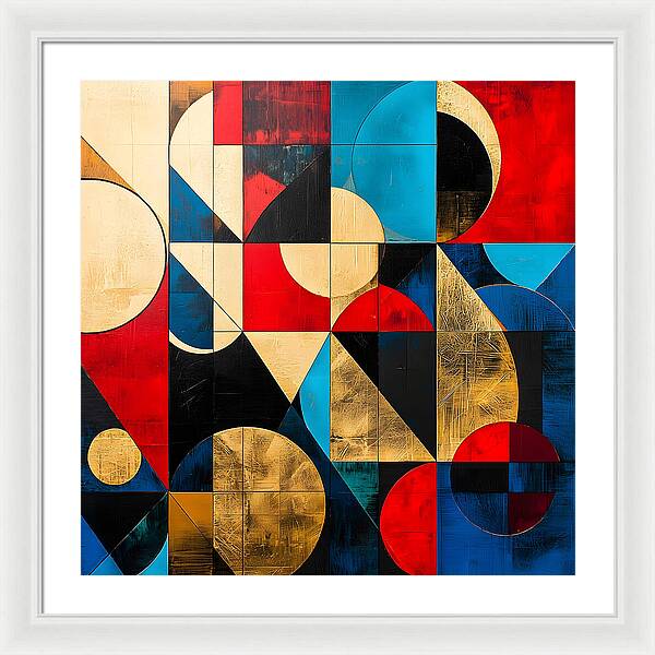 Golden Geometry - Framed Print