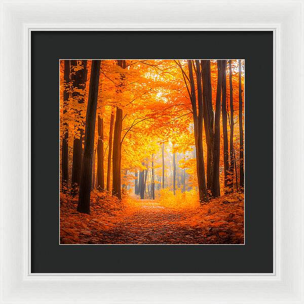 Golden Pathway - Framed Print