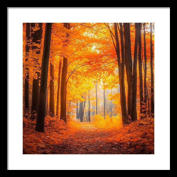 Golden Pathway - Framed Print
