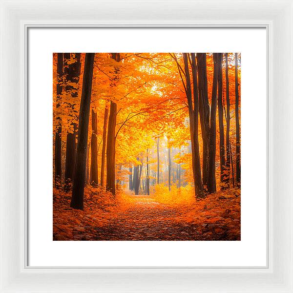 Golden Pathway - Framed Print