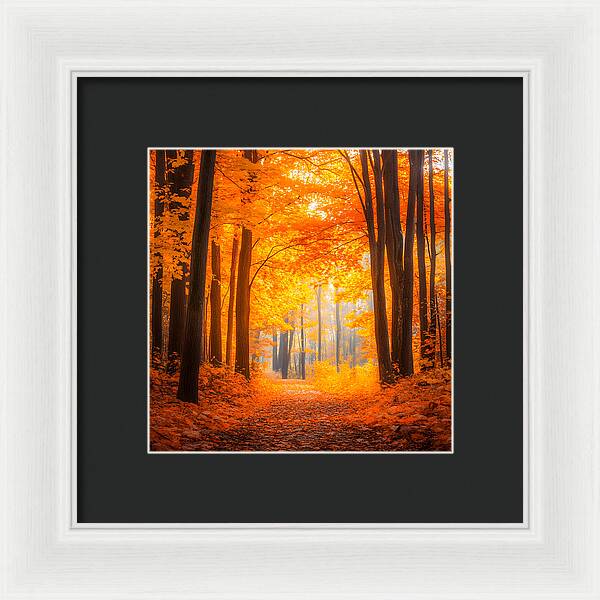 Golden Pathway - Framed Print