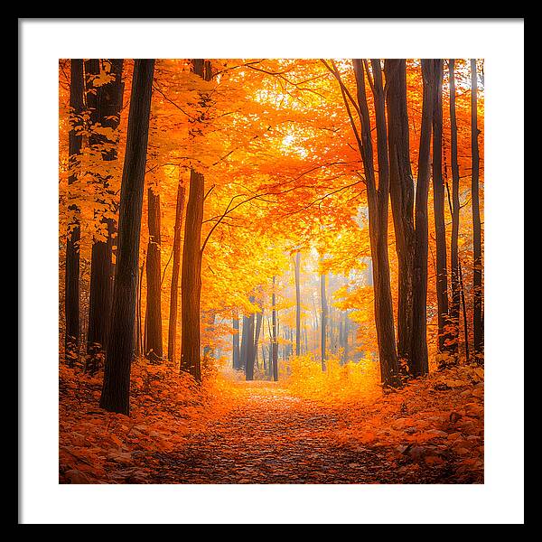 Golden Pathway - Framed Print