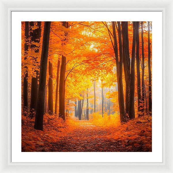 Golden Pathway - Framed Print