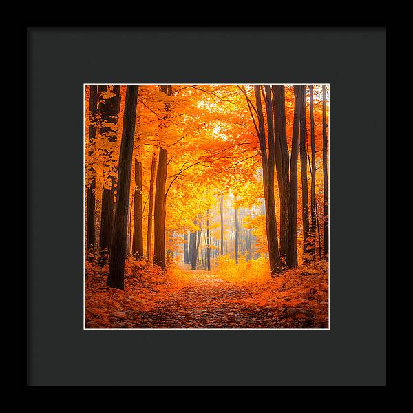 Golden Pathway - Framed Print