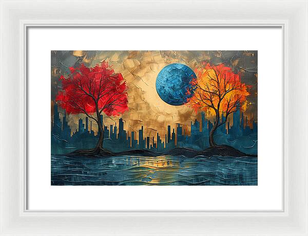 Golden Waterscape - Framed Print