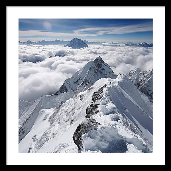 Heavenly Peaks - Framed Print