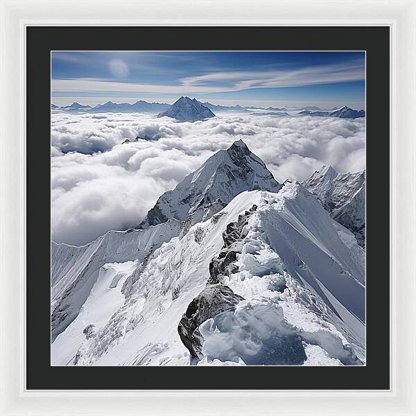 Heavenly Peaks - Framed Print