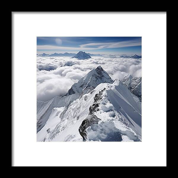 Heavenly Peaks - Framed Print