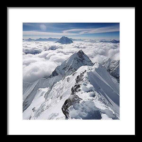Heavenly Peaks - Framed Print