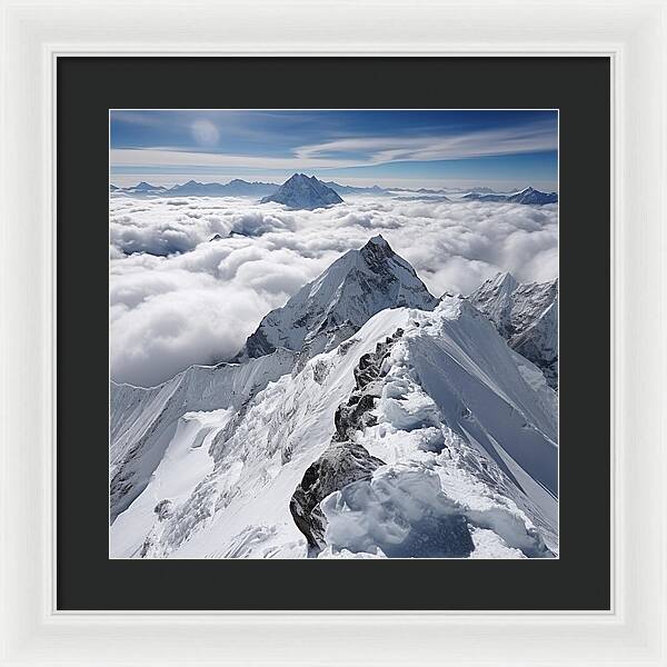 Heavenly Peaks - Framed Print