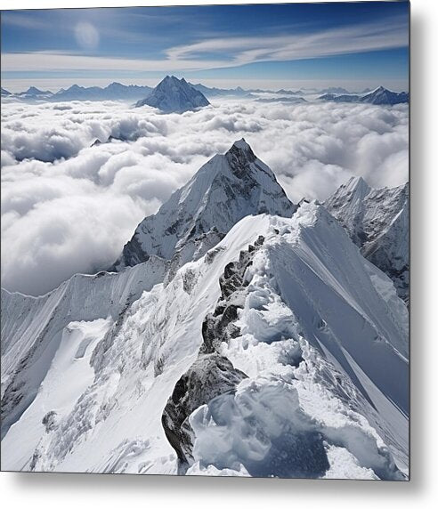 Heavenly Peaks - Metal Print
