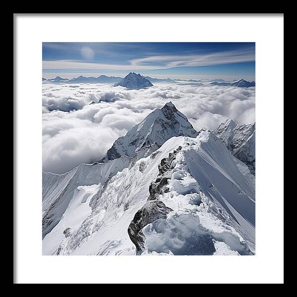 Heavenly Peaks - Framed Print