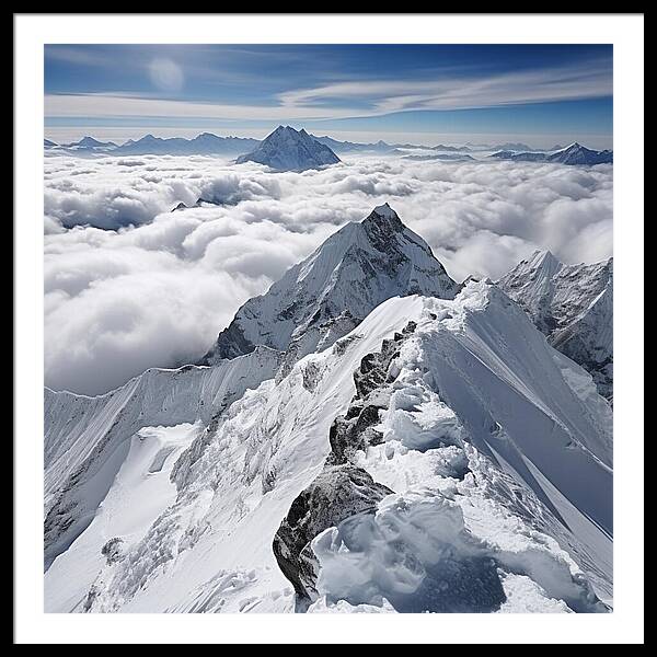 Heavenly Peaks - Framed Print