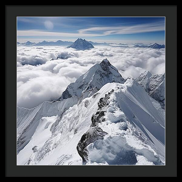 Heavenly Peaks - Framed Print