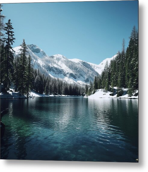 Lakeside Splendor - Metal Print
