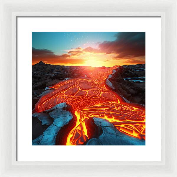 Liquid Fire - Framed Print
