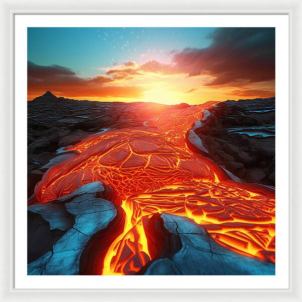 Liquid Fire - Framed Print