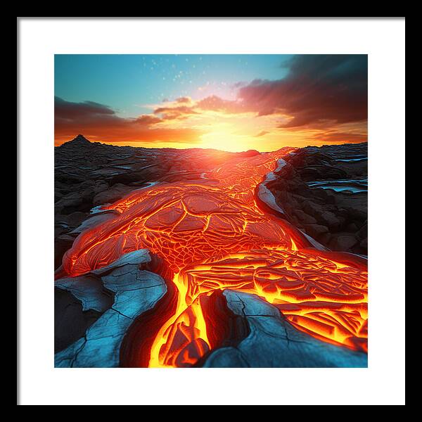 Liquid Fire - Framed Print