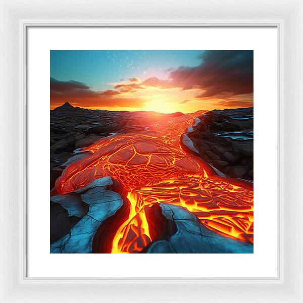 Liquid Fire - Framed Print