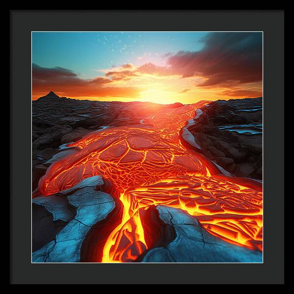 Liquid Fire - Framed Print
