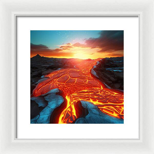 Liquid Fire - Framed Print