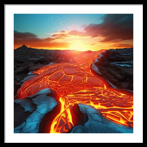 Liquid Fire - Framed Print
