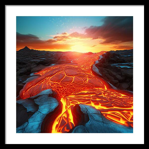 Liquid Fire - Framed Print