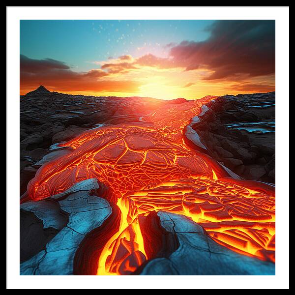 Liquid Fire - Framed Print